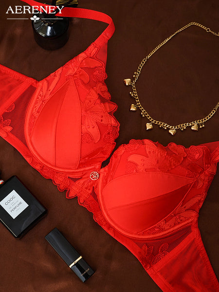 Red Panties Dragon Year Soft Support Anti-sagging Bra Set