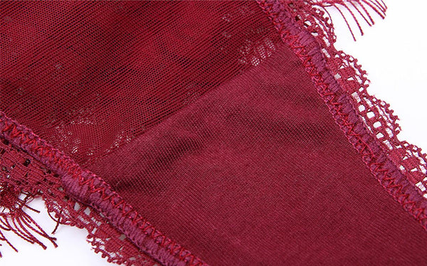 Lace seamless low waisted flat angle pants
