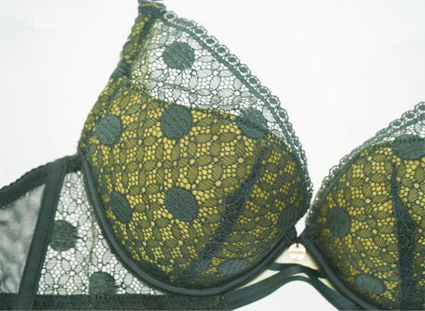 AERENEY Sexy Lace Thin Cup Push-up Bra