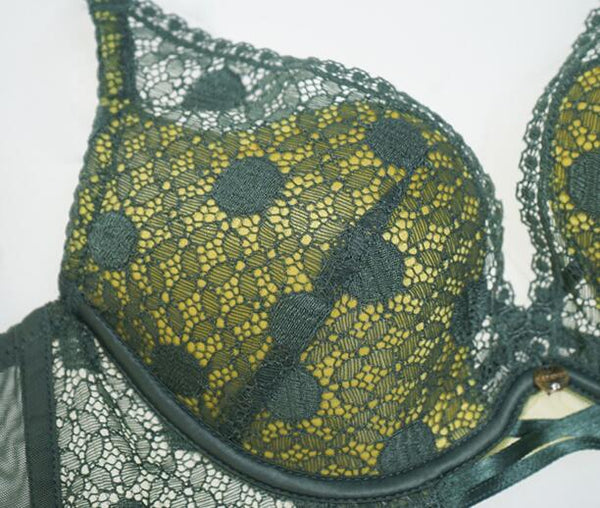 AERENEY Sexy Lace Thin Cup Push-up Bra