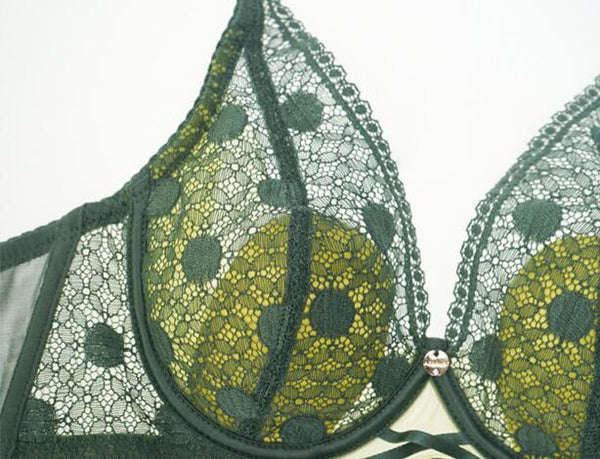 AERENEY Sexy Lace Thin Cup Push-up Bra