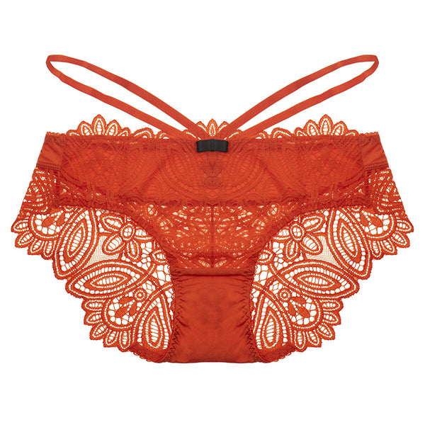 AERENEY Sexy Lace Strap Thin Comfortable and Breathable Flat Corner Pants