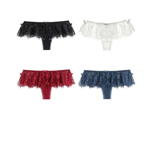 Lace seamless low waisted flat angle pants