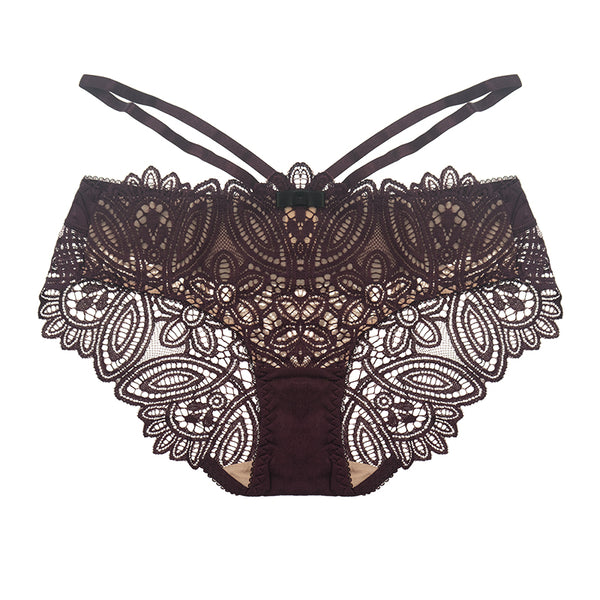 AERENEY Sexy Lace Strap Thin Comfortable and Breathable Flat Corner Pants