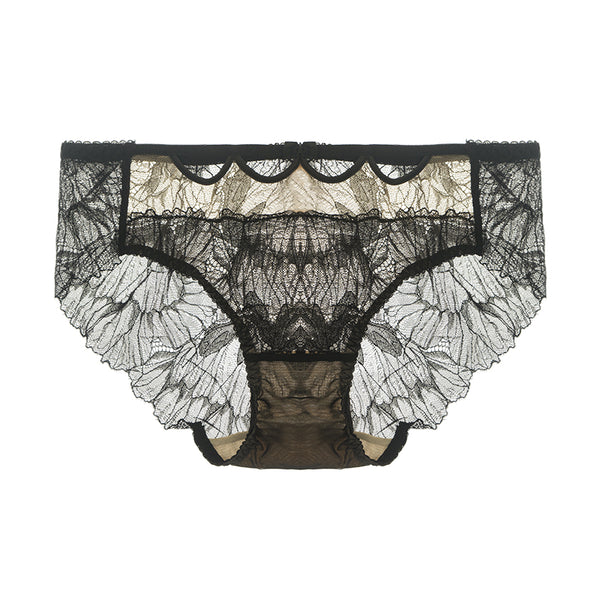 AERENEY Sexy Lace Pure Cotton Breathable Flat Corner Pants
