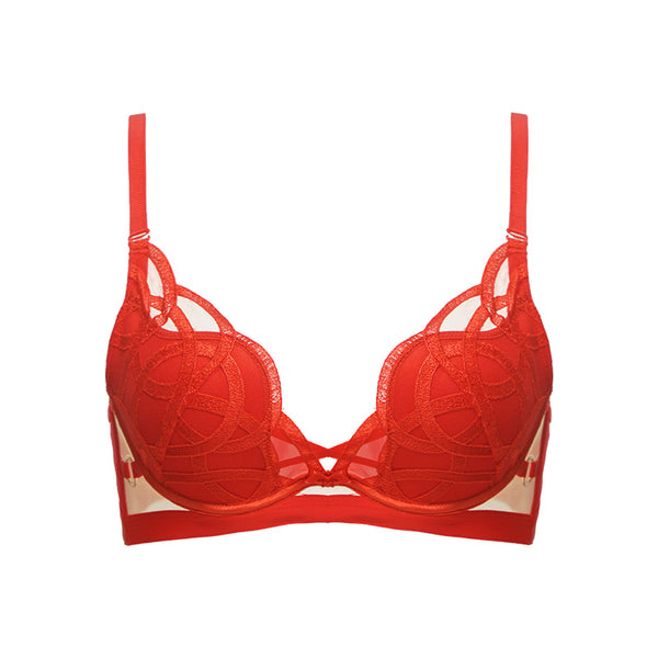 AERENEY Dragon Year Red Sexy Bra Lace Soft Support Bra
