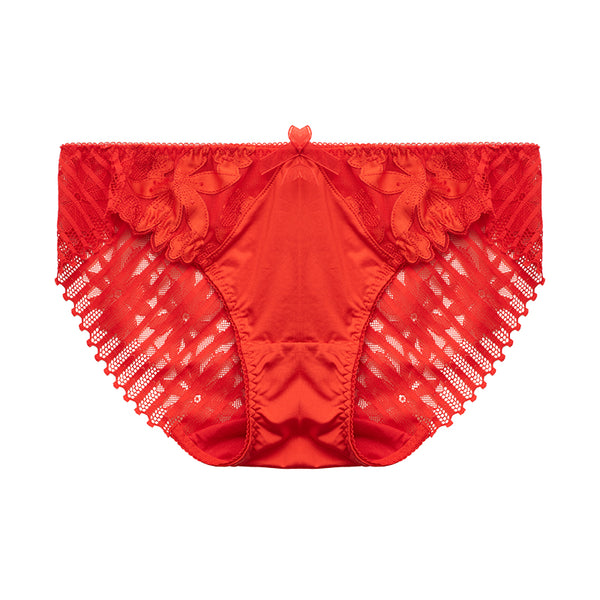 AERENEY Sexy Embroidered Lace Breathable Flat Corner Pants