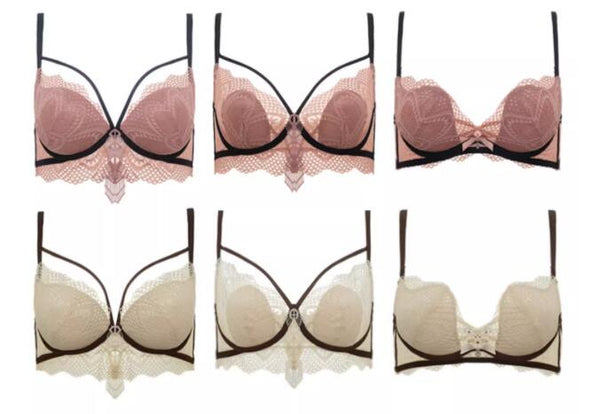 AERENEY Thin Petite Strap Lace Bra