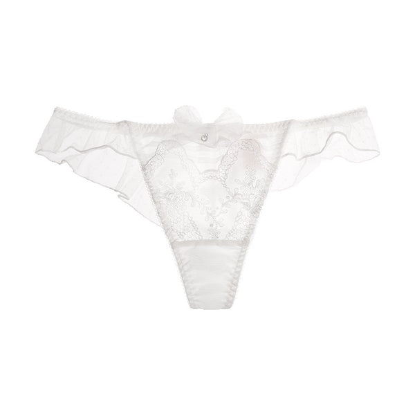 White thin and sexy lace panties