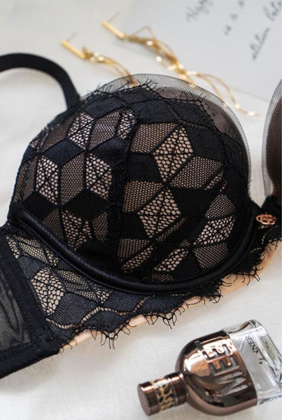 AERENEY Thin Sexy Contrast Lace Bra