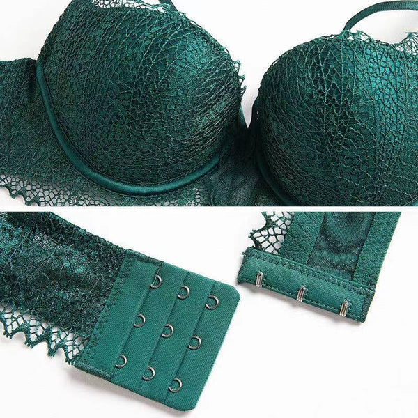 AERENEY Sexy Lace Anti-sagging Deep V Strap Petite Bra