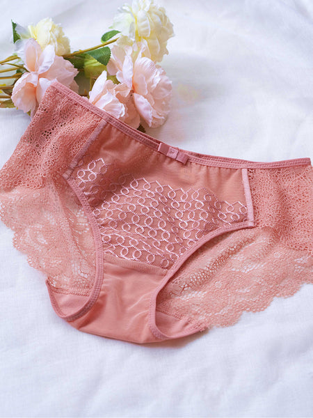 AERENEY sexy lace pure cotton crotch pants