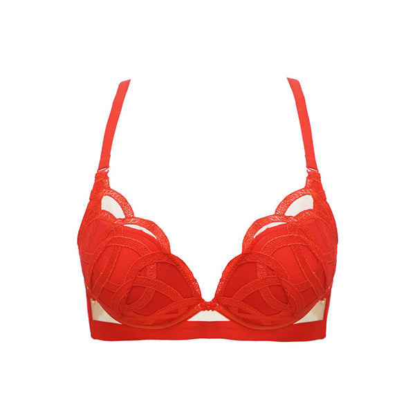 AERENEY Dragon Year Red Sexy Bra Lace Soft Support Bra