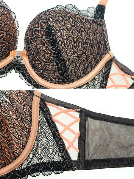 AERENEY Thin Sexy Lace Bra Petite Push-up