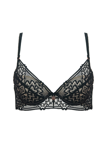 AERENEY Sexy Lace Bra Thin Petite Soft Underwire Bra
