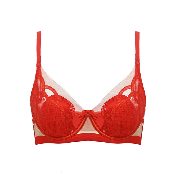 AERENEY Dragon Year Red Sexy Bra Lace Soft Support Bra