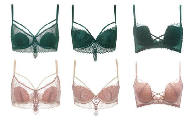 AERENEY Sexy Lace Anti-sagging Deep V Strap Petite Bra