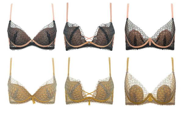 AERENEY Thin Sexy Lace Bra Petite Push-up