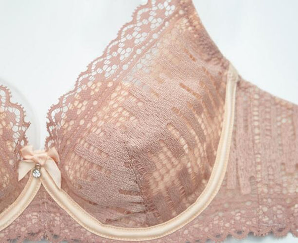 AERENEY Sexy Lace Thin Cover Anti-sagging Bra