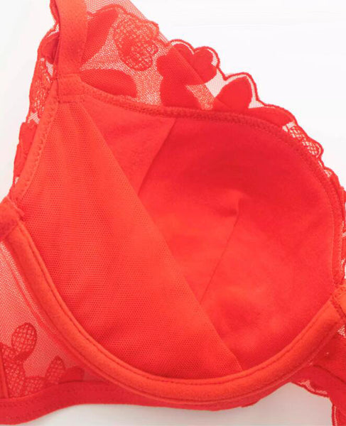 Red Panties Dragon Year Soft Support Anti-sagging Bra Set