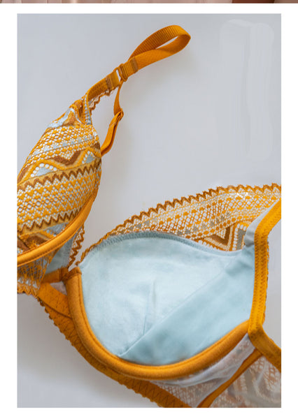 AERENEY Sexy Thin Bra Set