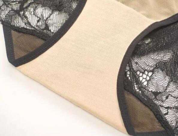 AERENEY Sexy Lace Low Waist Traceless Breathable Flat Corner Pants