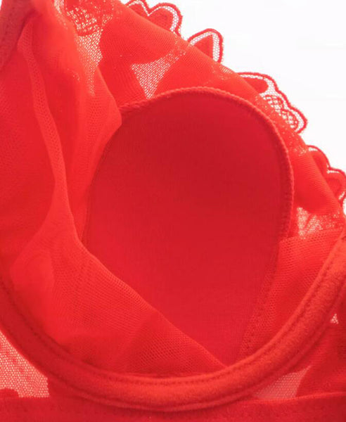Red Panties Dragon Year Soft Support Anti-sagging Bra Set