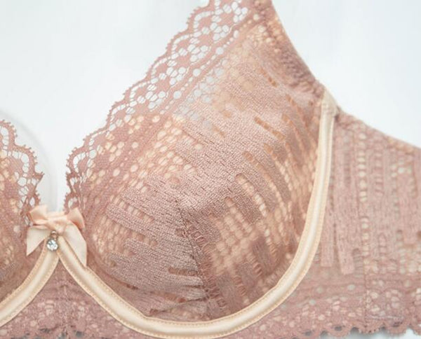 AERENEY Sexy Lace Thin Cover Anti-sagging Bra